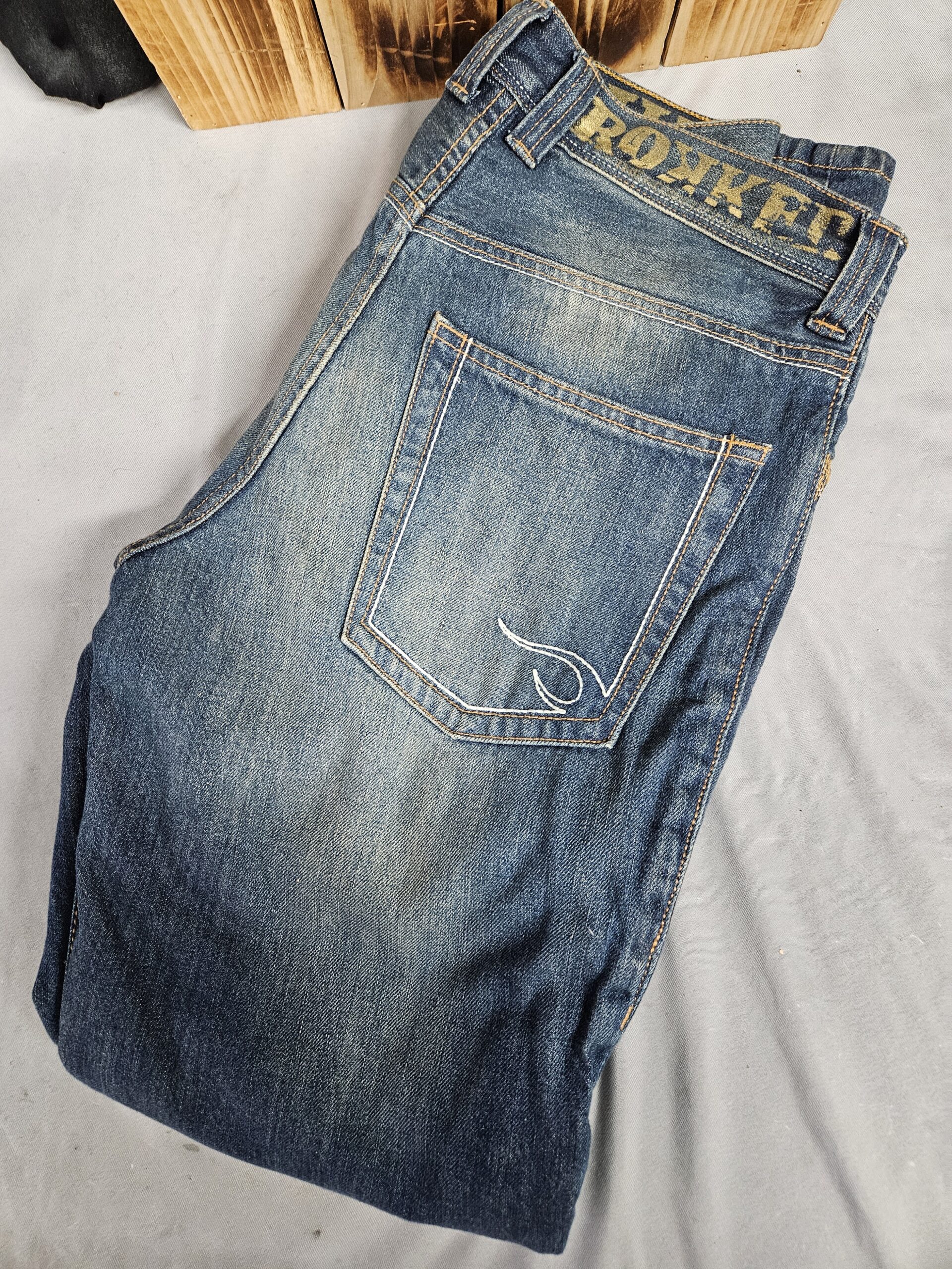 ROKKER ® Jeans ORIGINAL * W 30 L34 Motorrad Hose blau (HO4) – Bild 3