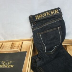 ROKKER ® Jeans ORIGINAL * W 30 L34 Motorrad Hose blau (HO4)