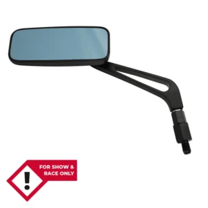 Motorrad Spiegel Aluspiegel für Harley rechteckig schwarz blaues Glas Paar