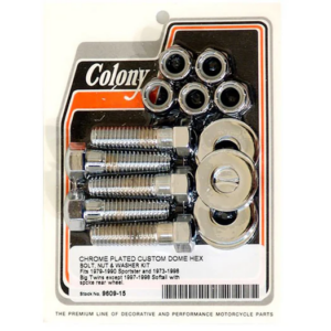 Colony Sprocket/Pulley Bolt nut + washer kit with special domed hex bolts9609-15