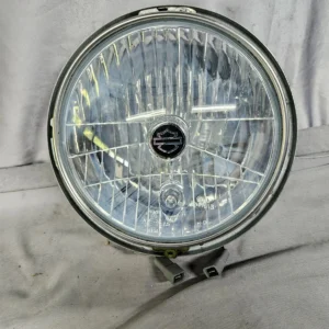 Harley 7" Scheinwerfer mit E-Nummer Touring Softail mit Befestigungsring 67728-02A  67732-08 # 774