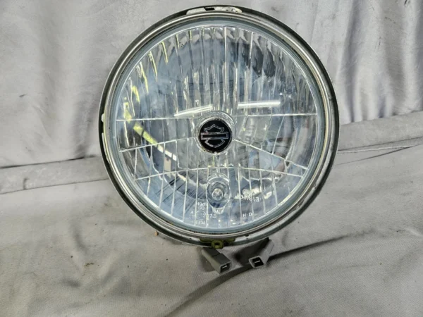 Harley 7" Scheinwerfer mit E-Nummer Touring Softail mit Befestigungsring 67728-02A  67732-08 # 774