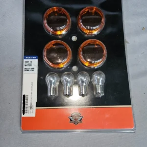 Harley Davidson Blinkergläser + Birnen Set OEM 69304-02