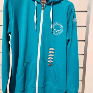 Hoodie,Damen, Harley-Davidson, Petrolfarben Größe: S