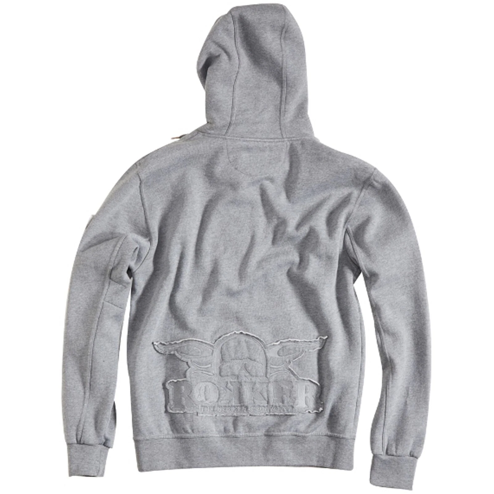 Rokker Zip Light Grey Gr. M Hoodie Kapuzen Jacke – Bild 2