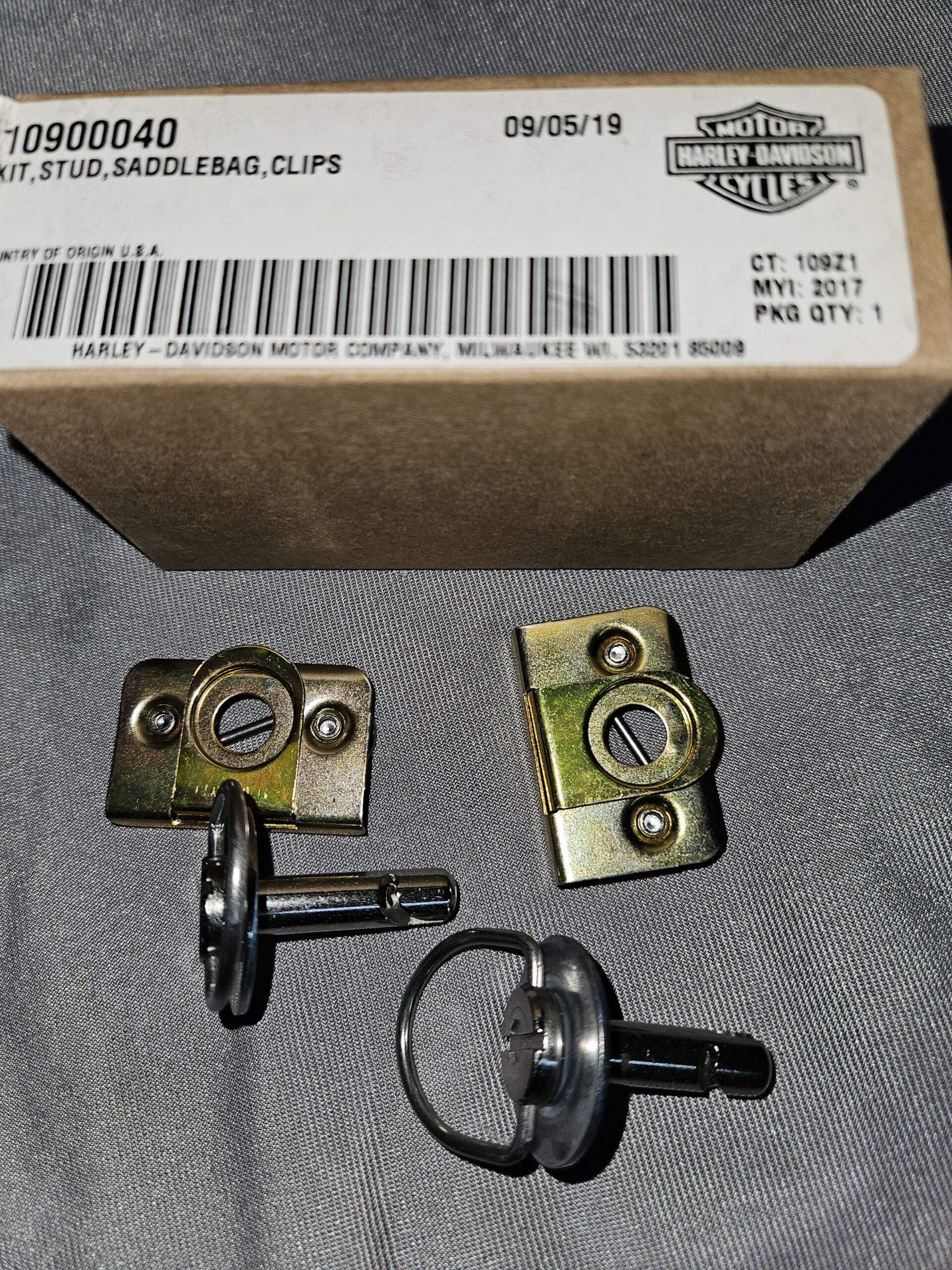 Harley Kofferbefestigungskit saddlebag clips OEM 10900040 TwinCam Evo Touring